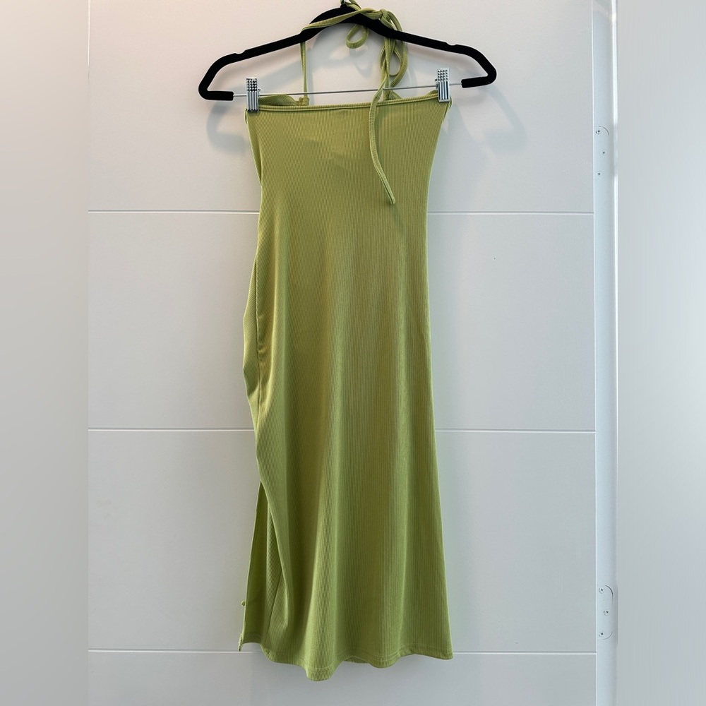 Zaful Green Cutout Ruched Midi Dress | Halter Neck | NWOT | Size S - Picture 11 of 12